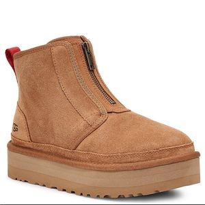 UGG® Neumel Platform Zip Suede Booties NWT!